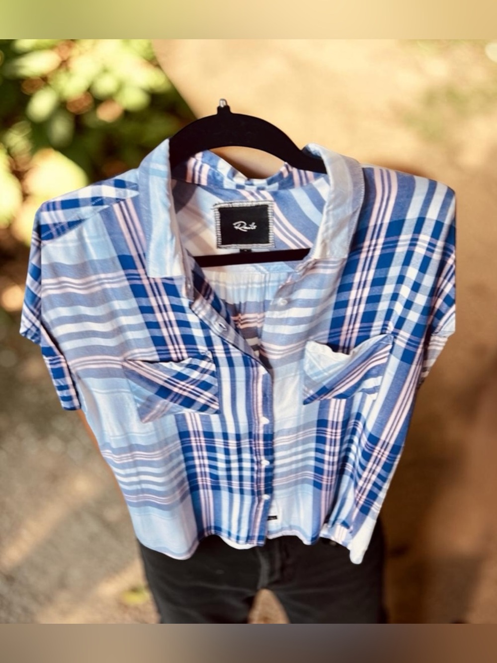 RAILS Women's Whitney NWOT Plaid Short Sleeve S/ M oversized